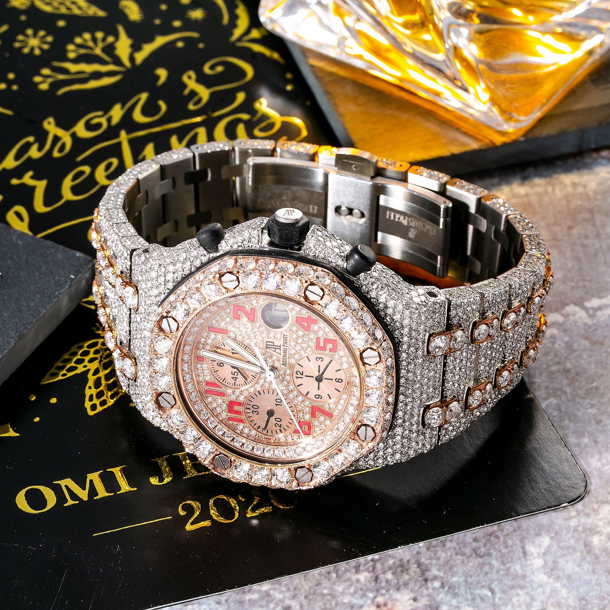 Audemars Piguet Royal Oak Offshore Chronograph 26170ST 42MM Rose Gold Diamond Dial With Two Tone Bracelet