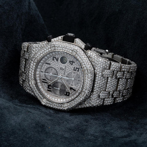 Audemars Piguet Royal Oak Offshore Chronograph 25721ST 42MM Silver Diamond Dial With 26.25 CT Diamonds