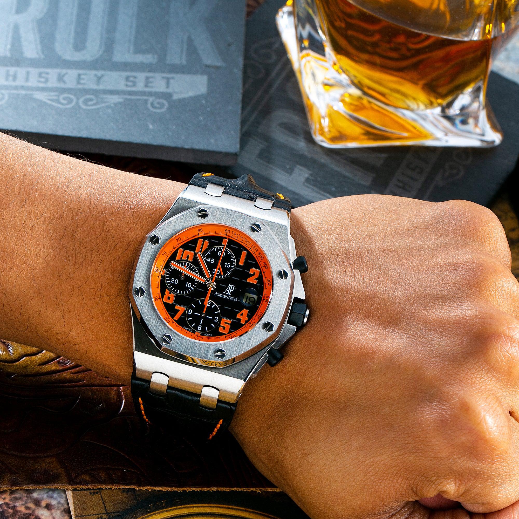 Audemars Piguet Royal Oak Offshore Chronograph 42MM 26170ST.OO.D101CR.01 Black Arabic Dial Stainless Steel Bezel Black Alligator Leather Strap