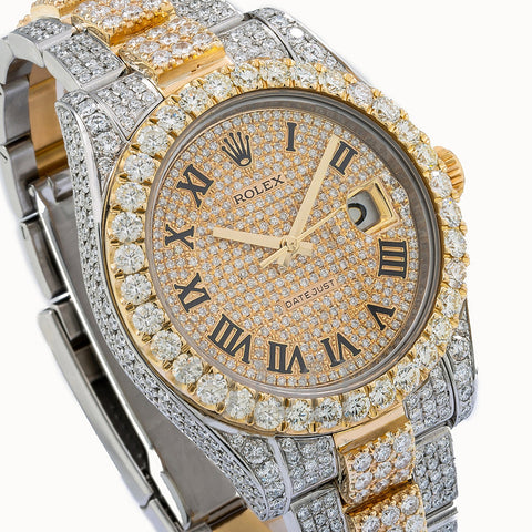 Rolex Datejust II Diamond Watch, 116333 41mm, Champagne Diamond Dial With 19.75 CT Diamonds