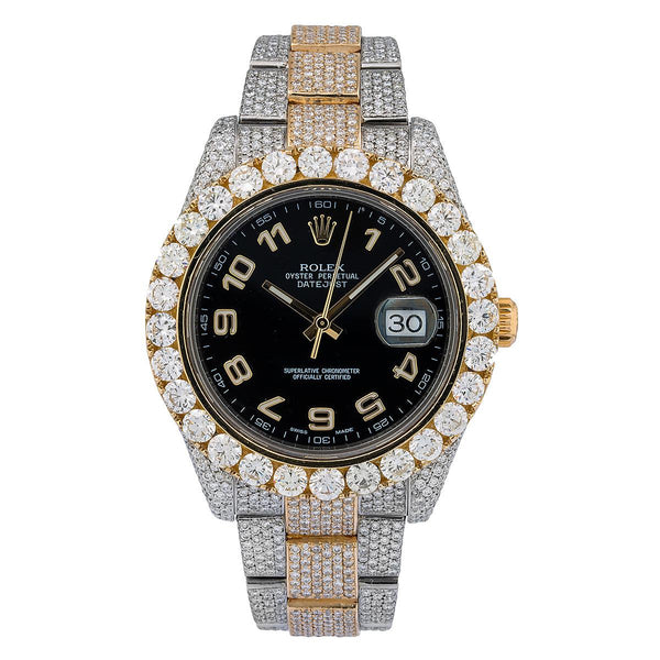 Rolex Datejust II Diamond Watch, 116333 41mm, Black Dial With 25.75 CT Diamonds