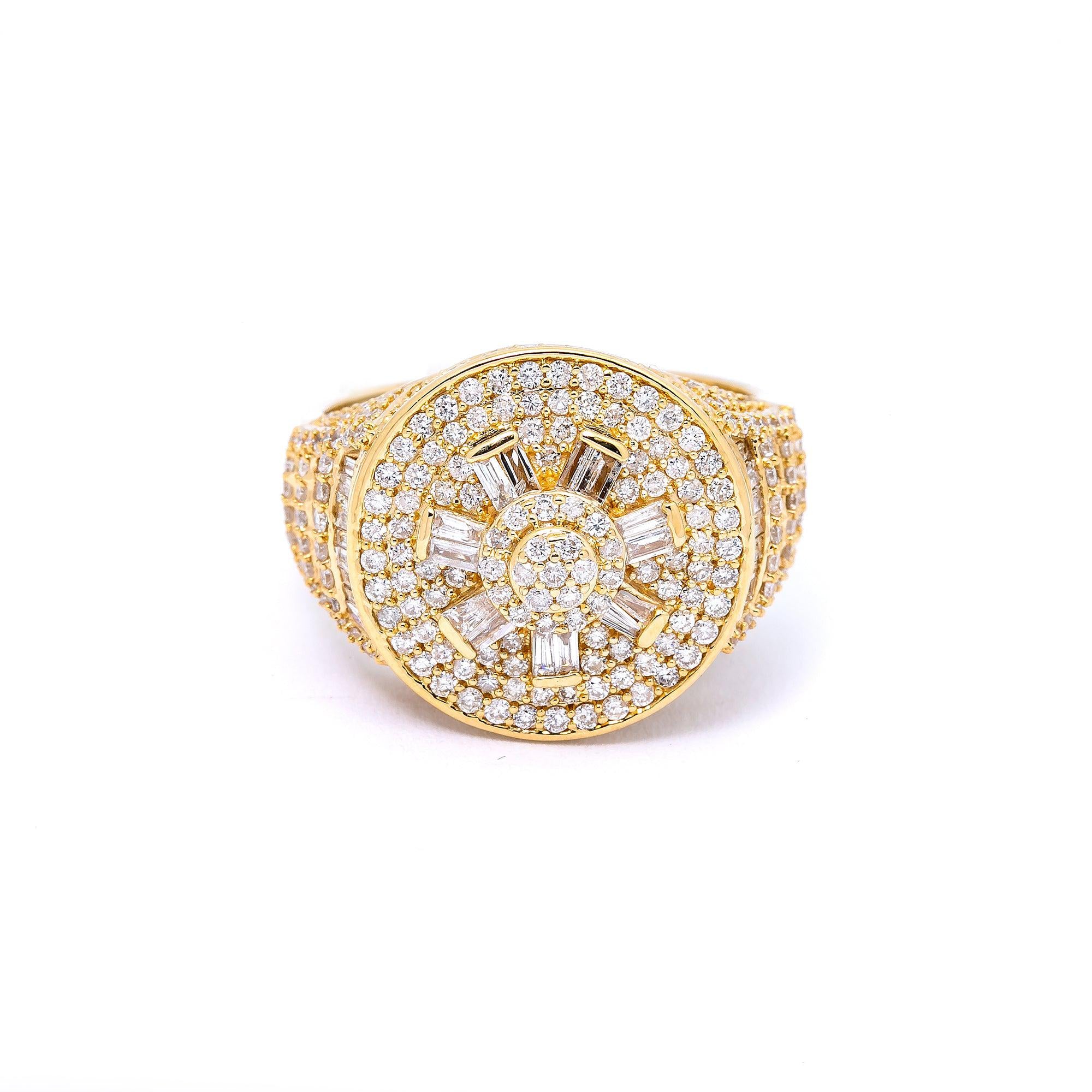 14K YELLOW GOLD MEN'S RING WITH 2.36 CT DIAMONDS