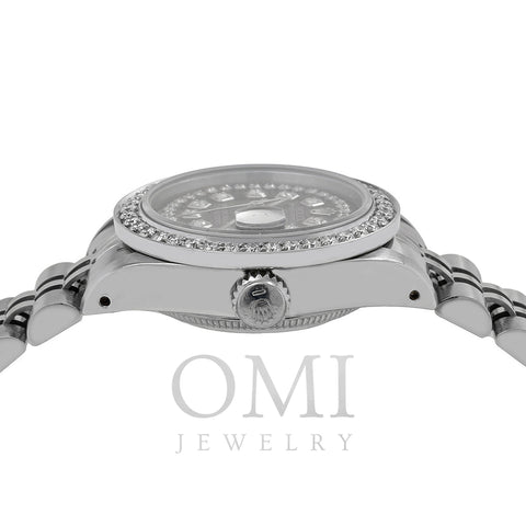 Rolex Datejust Ladies Diamond Watch, 26mm, Black Diamond Dial And Diamond Bezel 1.2 CT Of Diamonds