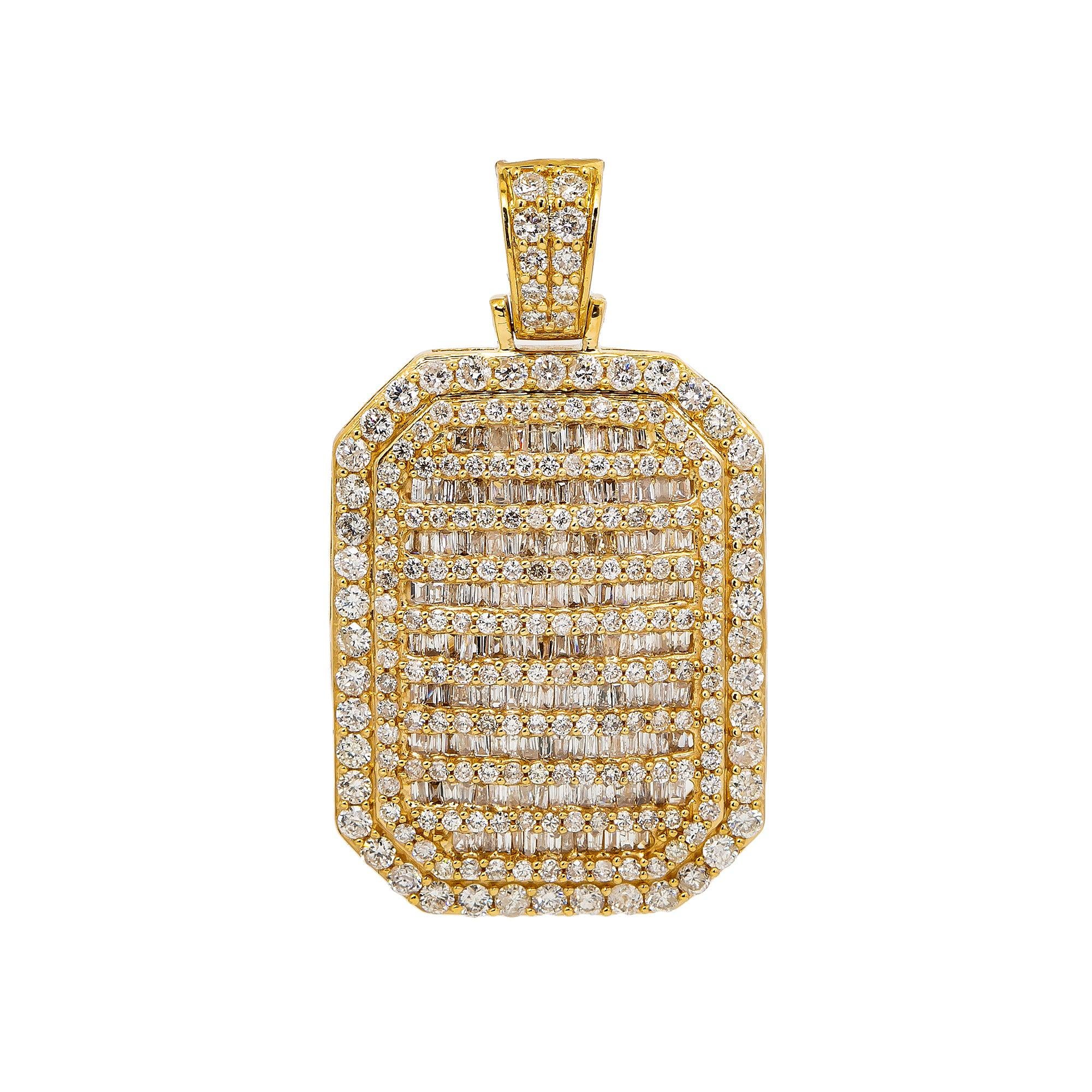 14K YELLOW GOLD MEN'S PENDANT WITH CT DIAMONDS OMI Jewelry