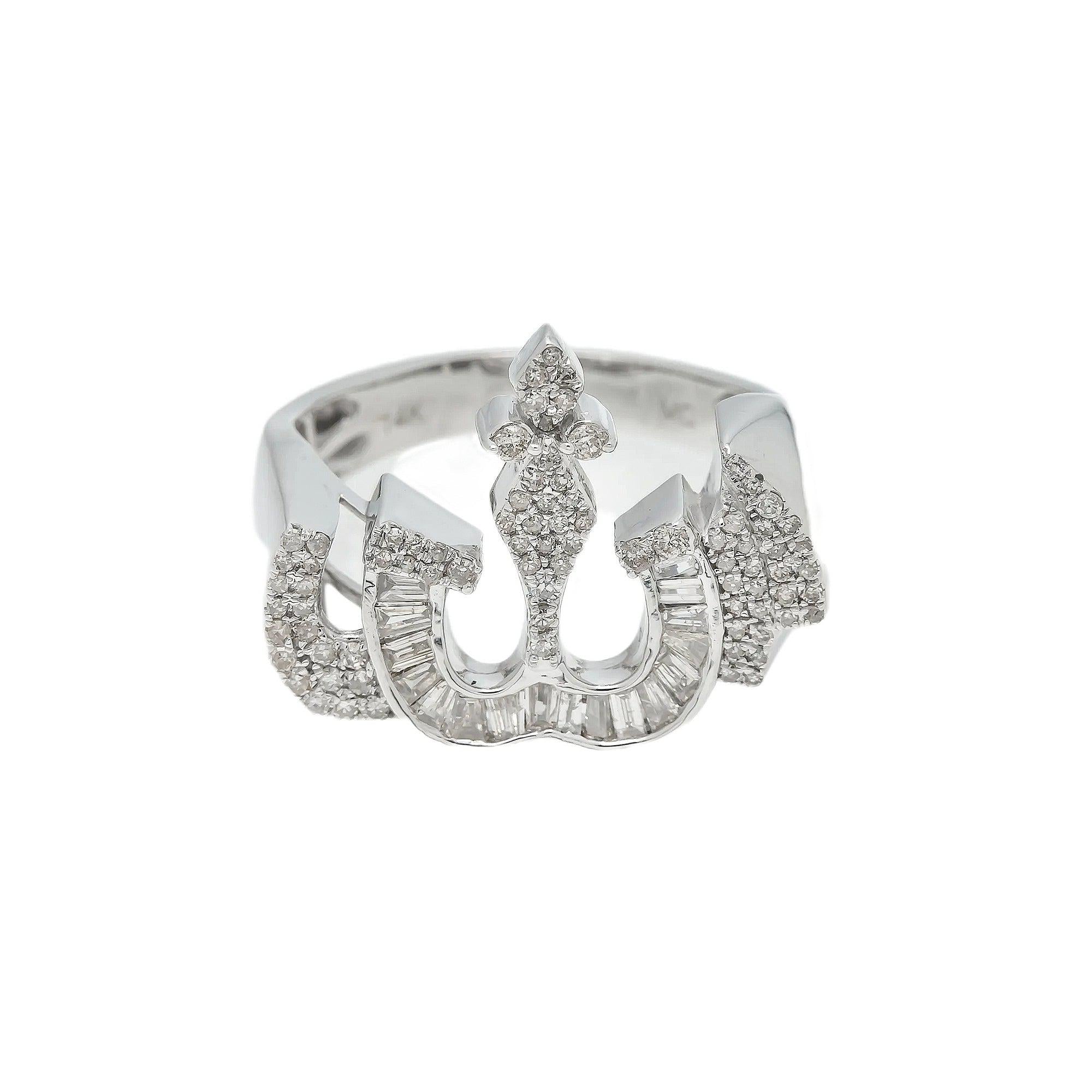 14K GOLD DIAMOND LADIES ALLAH RING