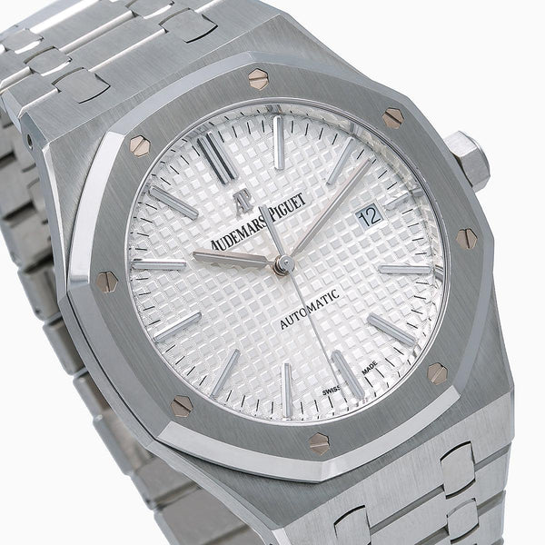 Audemars Piguet Royal Oak Self Winding 15400ST 41MM Black Dial With St -  OMI Jewelry