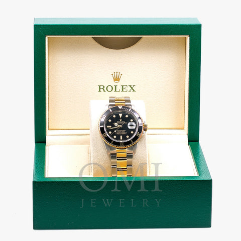 Rolex Submariner Date 16803 40MM Black Dial With Two Tone Bracelet