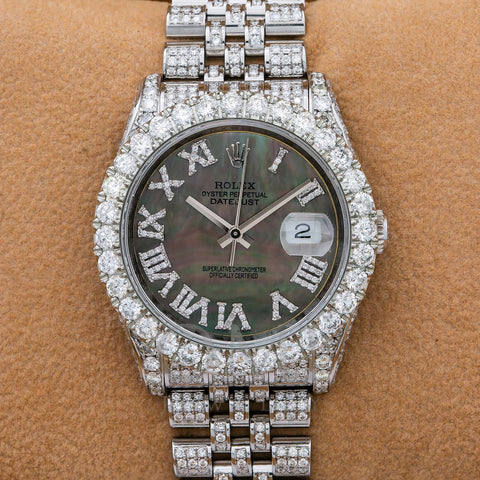Rolex Datejust 116234 36MM Mother of Pearl Diamond Dial With 11.25 CT Diamonds