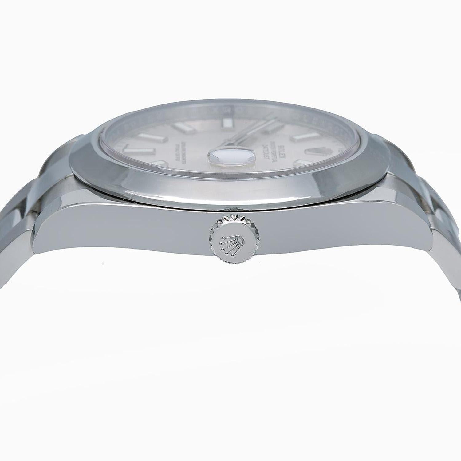 Rolex Datejust 41MM 116300 Silver Dial Smooth Bezel Stainless Steel Oyster Bracelet