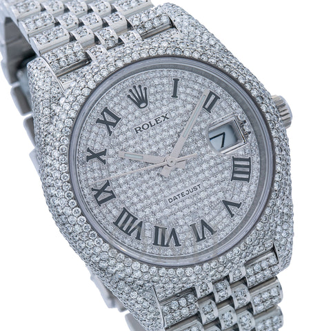 Rolex Datejust 126300 41MM Silver Diamond Dial With 14.75 CT Diamonds