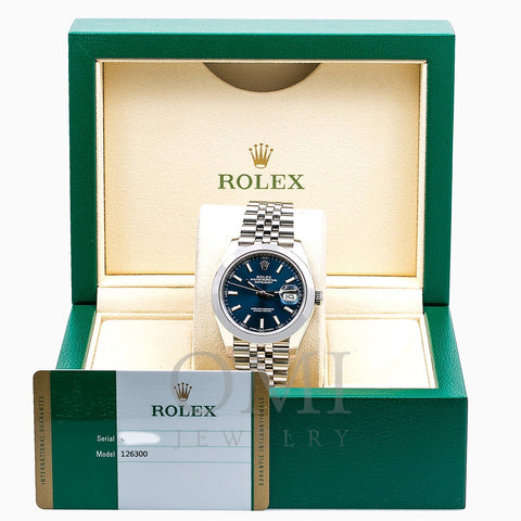 Rolex Datejust 126300 41MM Blue Dial With Stainless Steel Jubilee Bracelet