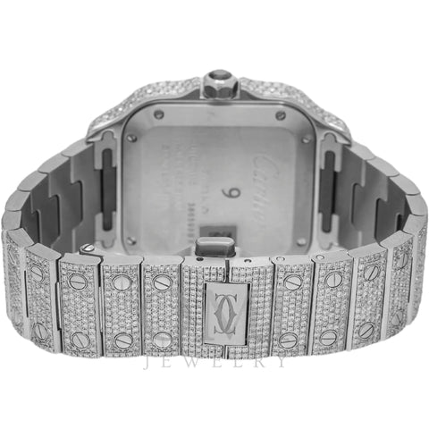 Cartier Santos WSSA0029 35MM Diamond Dial With 11.65 CT Diamonds