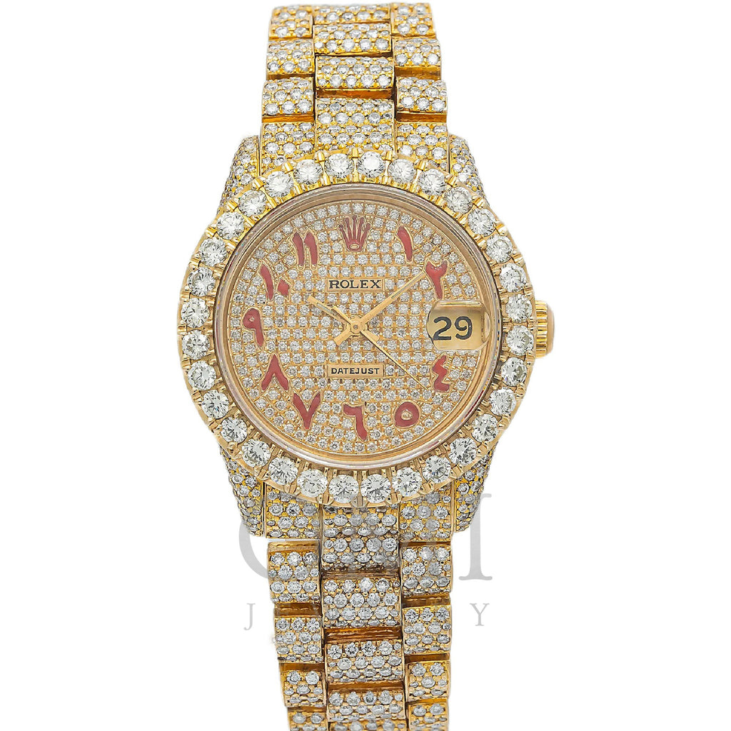 Rolex Datejust 68278 Diamond Dial And Bezel With Yellow Gold Diamond Bracelet