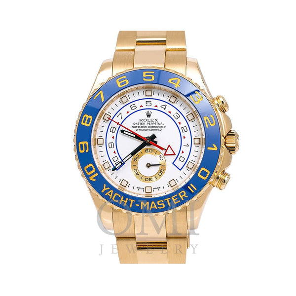 Rolex Yacht-Master II 116688 44MM White Dial With Blue Hands And Yello ...