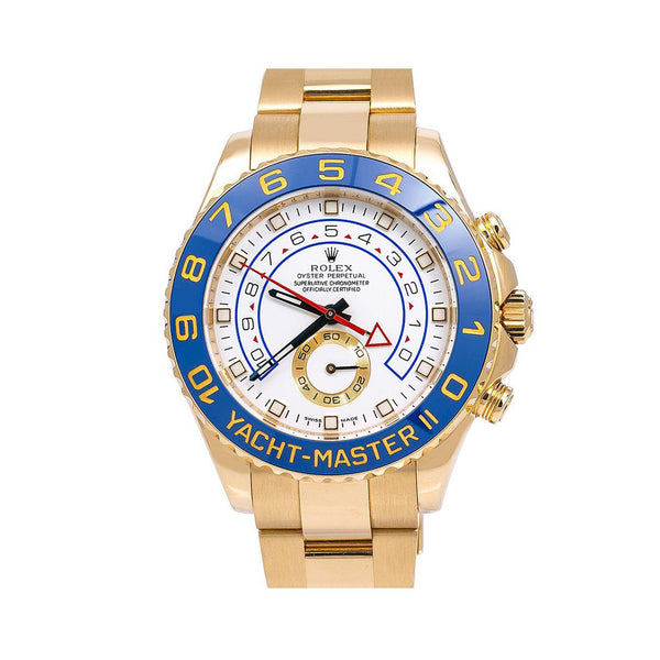 Rolex Yacht-Master II 116688 44MM White Dial With Blue Hands And Yello ...