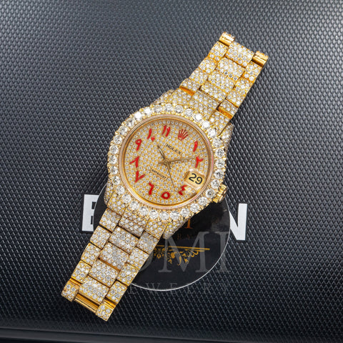 Rolex Datejust 68278 31MM Diamond Dial And Bezel With Yellow Gold Diamond Bracelet