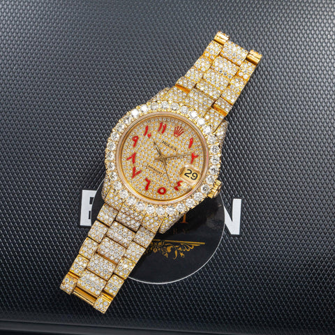 Rolex Datejust 68278 31MM Diamond Dial And Bezel With Yellow Gold Diamond Bracelet