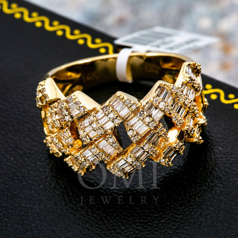 14K YELLOW GOLD MEN'S RING WITH 1.18 CT DIAMONDS