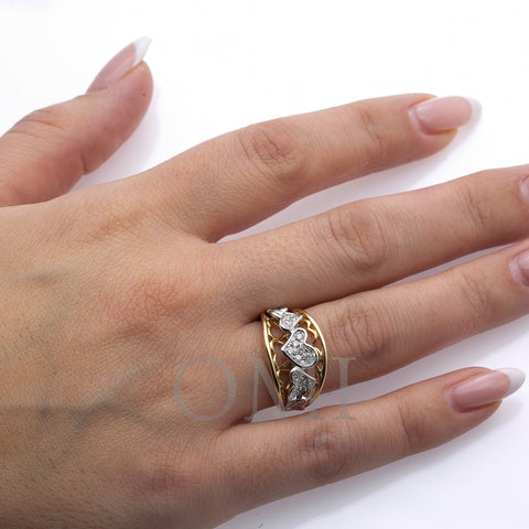 Ladies 18k Yellow And White Gold Diamond 0.55 CT Right Hand ring