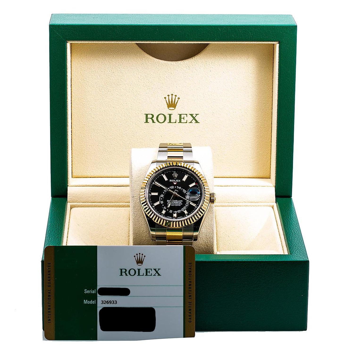 Rolex Sky-Dweller 326933 42MM Black Dial With Two Tone Bracelet