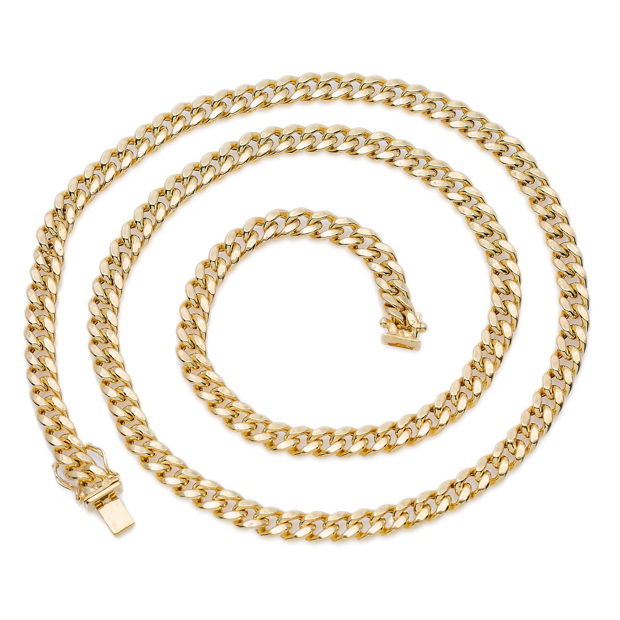 Hollow Miami Cuban 4.5MM Available in Sizes 18"-30"