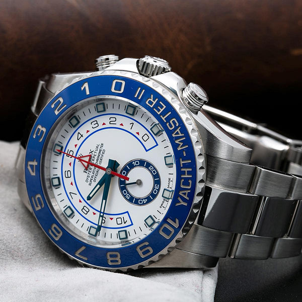 Yachtmaster hot sale blue hand