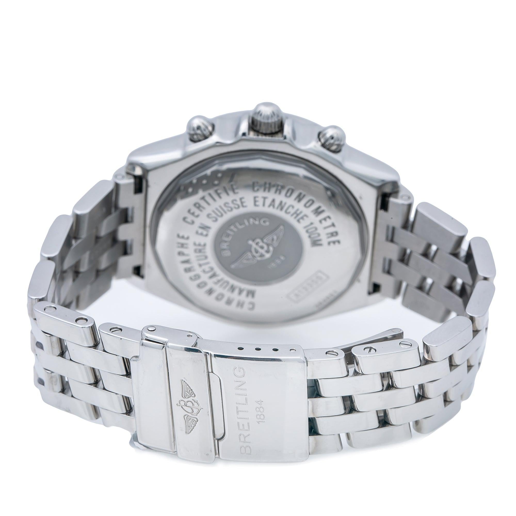 Breitling Crosswind Racing A13355 44MM Black Dial With Stainless Steel Bracelet