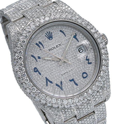 Rolex Datejust II Diamond Watch, 126300 40mm, Silver Diamond Dial With 18.75 CT Diamonds