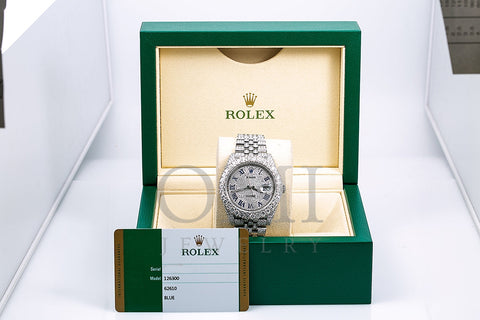 Rolex Datejust II Diamond Watch, 126300 40mm, Silver Diamond Dial With 18.75 CT Diamonds