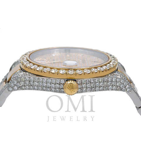Rolex Datejust Diamond Watch, 116333 41mm, Champagne Diamond Dial With Two Tone Bracelet