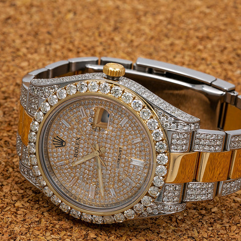 Rolex Datejust Diamond Watch, 116333 41mm, Champagne Diamond Dial With Two Tone Bracelet