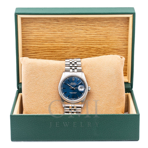 Rolex Datejust 16234 36MM Blue Dial With Stainless Steel Jubilee Bracelet