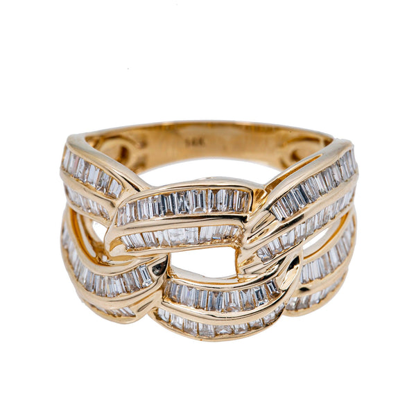 14K YELLOW GOLD MEN'S RING WITH 2.5 CT  DIAMONDS