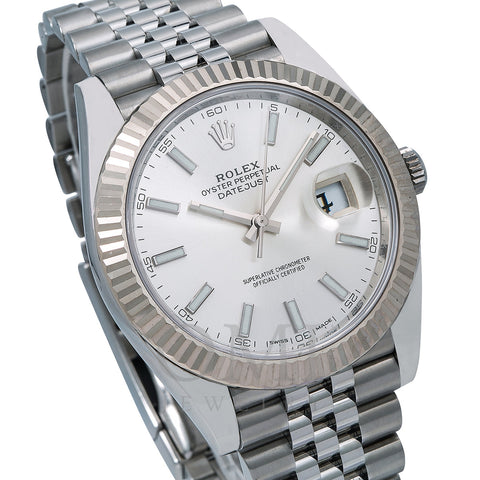 Rolex Datejust 1601 36MM Silver Dial With Stainless Steel Jubilee Brac -  OMI Jewelry