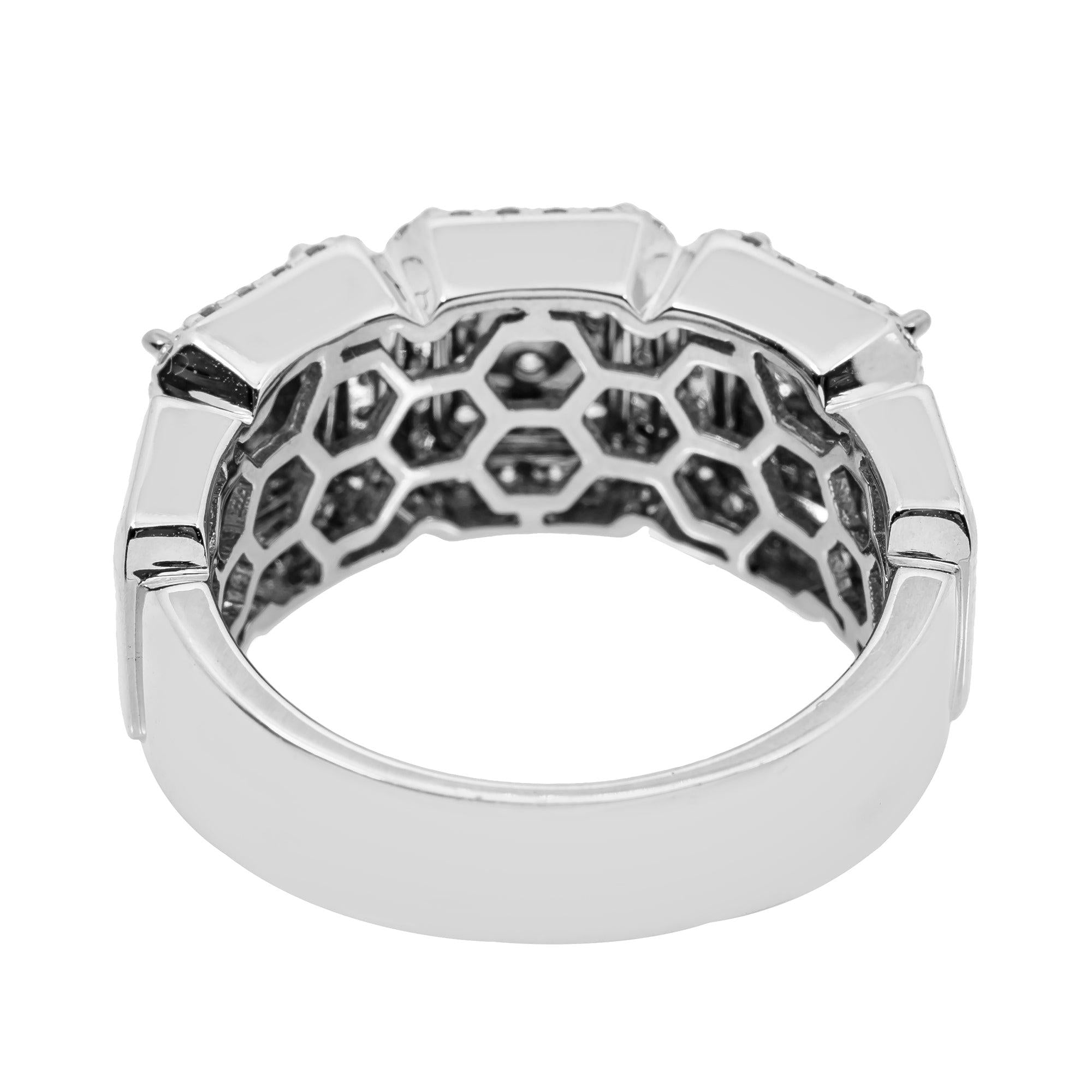 14K WHITE AND ROSE GOLD MEN'S RING WITH 2.02 CT  DIAMONDS