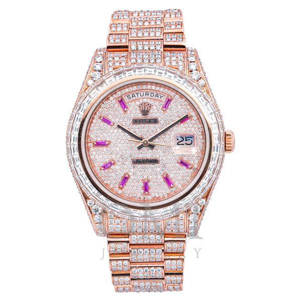 Rolex Day-Date II 218235 41MM Rose Gold Diamond Dial With 26.25 CT Diamonds