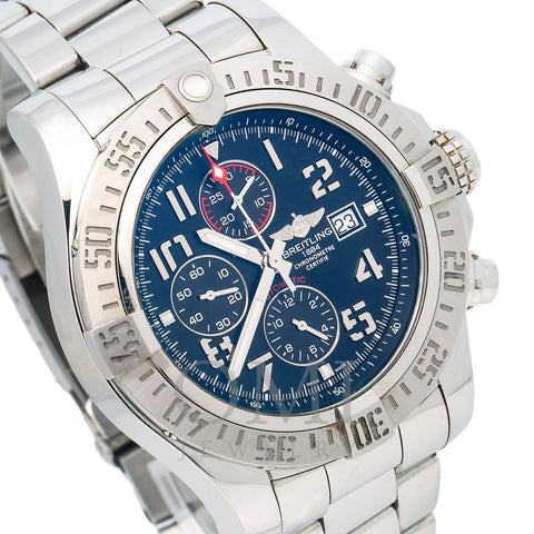 Breitling Super Avenger II  A13371 Blue Dial Dial Watch