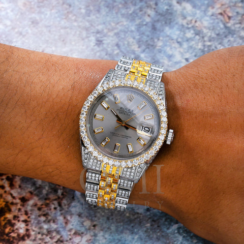 Rolex Lady-Datejust 1603 36MM Gray Diamond Dial With 8.35 CT Diamonds