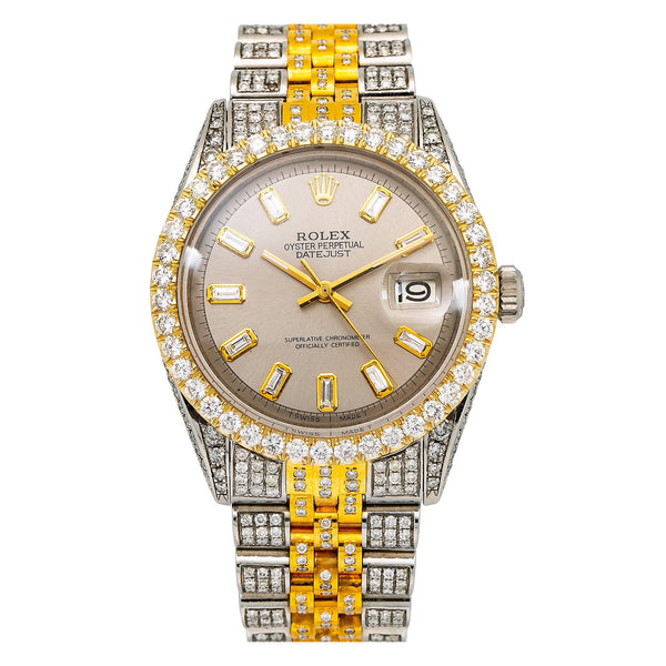 Rolex Lady Datejust 1603 36MM Gray Diamond Dial With 8.35 CT Diamonds