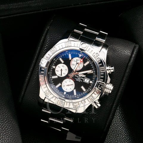 Breitling Super Avenger II A13371 Black Chrono Dial Watch