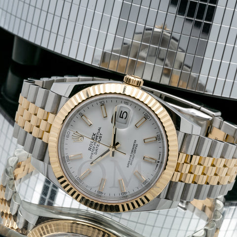 Rolex Datejust 126333 41MM White Dial With Two Tone Jubilee Bracelet