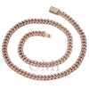 10K ROSE GOLD 22" | 7MM CUBAN CHAIN WITH 15.55 CT DIAMONDS