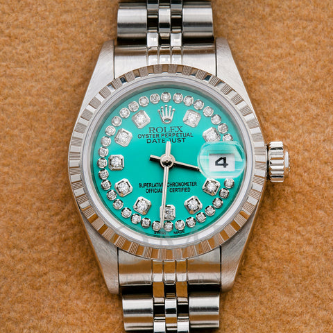 Rolex Datejust 26MM Turquoise Diamond Dial With Stainless Steel Jubilee Bracelet
