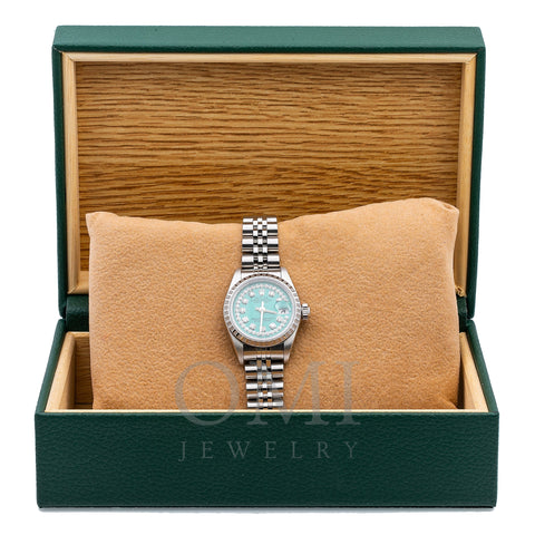 Rolex Datejust 26MM Turquoise Diamond Dial With Stainless Steel Jubilee Bracelet