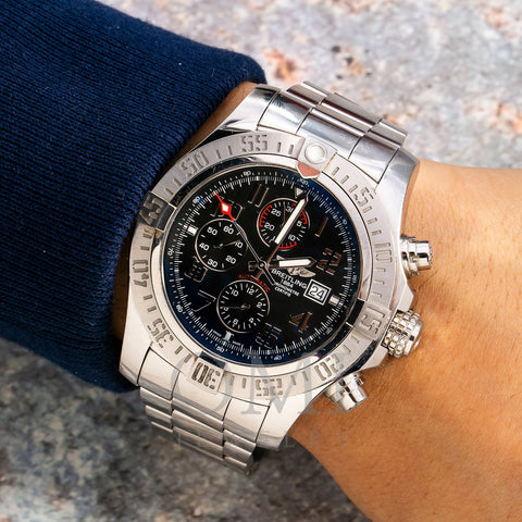 Breitling Super Avenger II  A13371 Blue Dial Dial Watch
