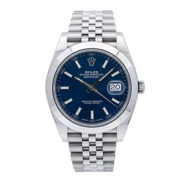 Rolex Datejust 126300 41MM Blue Dial With Stainless Steel Jubilee