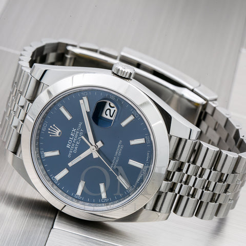Rolex Datejust 41 Blue Dial Jubilee Bracelet Steel Watch 126300 Unworn |  SwissWatchExpo