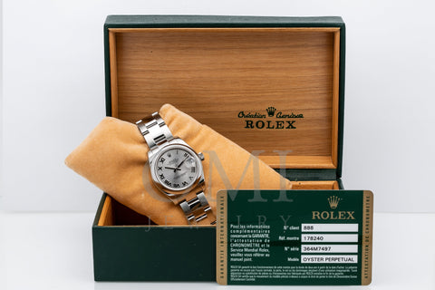 Rolex Lady-Datejust 178240 31MM Silver Dial With Stainless Steel Oyster Bracelet