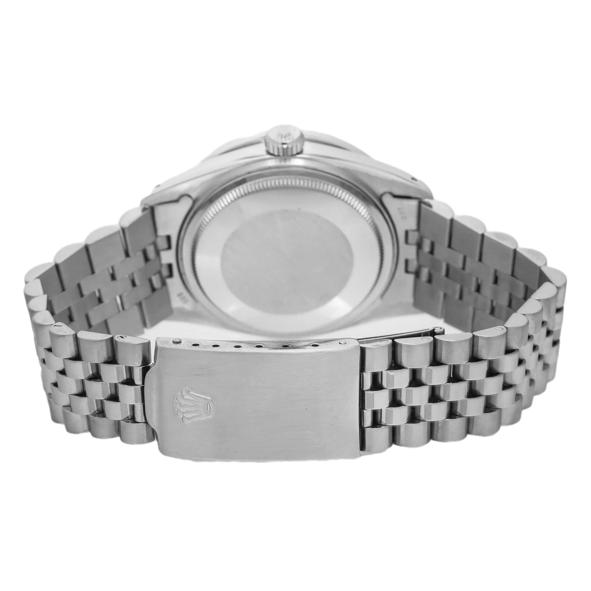 Rolex Datejust 36MM 16030 Green Diamond Dial Diamond Bezel Stainless Steel Jubilee Bracelet