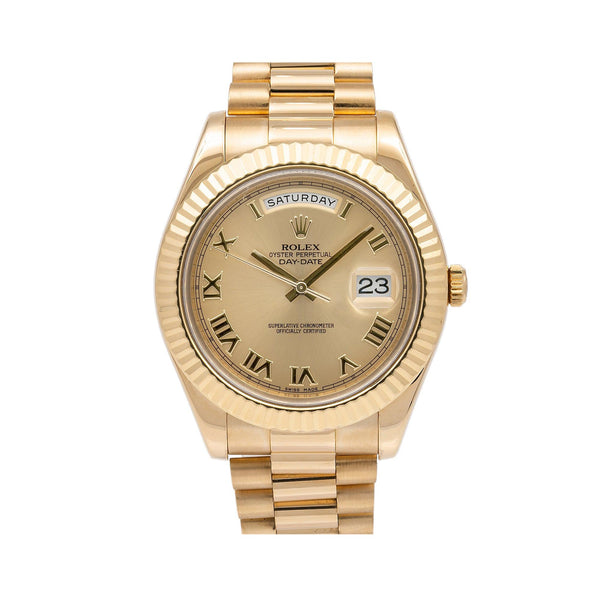 Rolex Day Date II 218238 41MM Champagne Dial With Yellow Gold